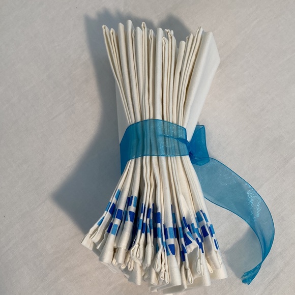 Sea glass mosaic Napkins (8) made in India NWOT - Picture 13 of 13